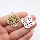 2pcs 40x34mm 2 Colors Antique Silver Color Antique Gold Color Triquetra Knot Charms For DIY Jewelry Making