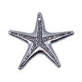 2pcs 53x50mm 2 Colors Antique Silver Color Kc Gold Color Starfish Charms For DIY Jewelry Making