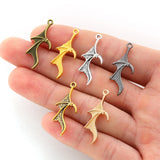 20pcs 6 colors bat Wings Charms for Earrings necklaces keychains DIY Jewelry accessories Handmade Making Craft 12*31mm D454