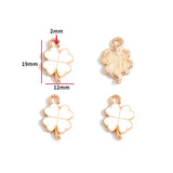 10pcs various styles Enamel Alloy flower Charm Earring Pendant DIY Keychain Necklace Jewelry Accessories W494
