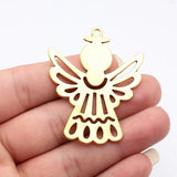 2pcs 57x46mm 5 Colors Angels Watching Over Me Charms For DIY Jewelry Making