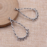 10pcs 43x25mm 3 Colors Twisted Drop Earring Connector Pendant For DIY Jewelry Making Handmade Jewelry Craft Findings