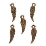 70pcs 6 Color Small wings Charm Alloy Metal For earring necklace Pendants DIY Handmade Jewelry Accessories Making 19*5mm D405