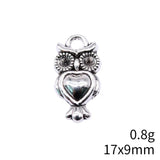 20pcs 17x9mm 2 Colors Antique Bronze Color Antique Silver Color Owl Charms For DIY Jewelry Making