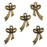 30pcs 7 colors Bow Charms Pendants for Bracelet Necklace DIY Jewelry Making Finding Accessories 20*11mm N127