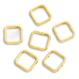 20pcs inside diameter 10mm square Frame Wrapped Bead Connect Spacers Through Hole Beading Cap DIY Bracelet for Jewelry Making
