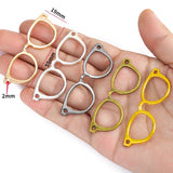 10pcs 5 Color glasses Charms Bags shoes Pendants Antique Charm Jewelry Making DIY Handmade Craft 19*55mm J214