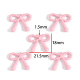 10Pcs Pink Bow Pendant Premium Alloy Jewelry Components for DIY Necklaces Earrings Bracelets and Other Jewelry Making Materials