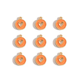 10pcs 3 styles Enamel heart-shaped Charm for Earring Keychain Necklace Pendant DIY Jewelry Accessories 14*12mm W489