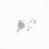 30pcs Bronze Tibetan Silver Plated Wool Charms Pendant Jewelry Making Accessories DIY Crafts 24*12mm J215
