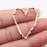 10pcs 39x31mm 5 Colors Hollow Heart Charms For DIY Jewelry Making