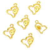 30pcs 7 Colors heart shaped Charm for Necklace Keyring Pendant DIY Handmade Jewelry Accessories 14*15mm A145