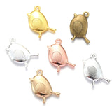 10pcs 6 color Tibetan Silver Plated Pendant Antique bird Charms Jewelry Making DIY Handmade Craft 19*11mm D526