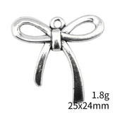 10pcs 25x24mm 5 Colors Bow Charms For DIY Jewelry Making