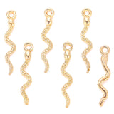40pcs 7 Colors snake Charms For Bracelets Necklace Pendant DIY Handmade Jewelry Making accessories 4*23mm D9346