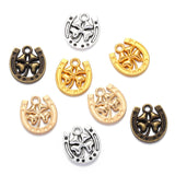 10 pcs 4 colors Metal horse hoof Charms Diy Jewelry Handmade Accessories Fashion Charms Pendant  16*15mm D9316