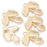 20Pcs 24*20mm 5 Color Charms leaf Metal Alloy Pendants for Earring Necklace Jewelry Making DIY Handmade