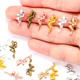 40pcs 6 color alloy  Antique Silver color angel Charms Zinc alloy Pendant Jewelry DIY Necklace earring 19*8mm I221