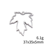 10pcs 37x35x5mm 2 Colors Hollow Geometric Glue Frame Series Leaf-Shaped Border Frame For DIY Jewelry Making Findings