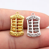 10pcs 24x14mm 2 Colors Antique Silver Color Gold Color Chinese Style Abacus Charm For DIY Jewelry Making