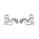 20pcs 13x16mm 2 Colors Antique Bronze Color Antique Silver Color Pigeon Olive Branch Charms For DIY Jewelry Making