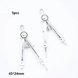 4-25pcs New Product Antique silver color learning tools Charms Pendant Jewelry Metal Alloy Jewelry Marking  U054