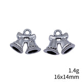 20pcs 16x14mm Antique Silver Color Bell Charms For DIY Jewelry Making
