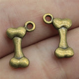 20pcs 16x10mm 2 Colors Antique Bronze Color Antique Silver Color Bone Charms For DIY Jewelry Making