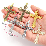 4pcs 6 Color cross Charm for Key Chain Bracelet Necklace earring Pendant  DIY Handmade Jewelry Accessories 37*57mm T107
