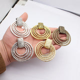 1pcs 67x63mm 5 Colors Multi-Layered Hammered Circular Pendant For DIY Jewelry Making
