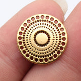 20pcs 18x18x1.1mm 2 Colors Antique Silver Color Antique Gold Color Multi-Hole Flower Petal Charms For DIY Jewelry Making