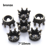 20pcs 8 colors Alloy Loose Spacer Beads Gold Silver Crown Beads for Jewelry Making DIY Bracelet Handmade Accessories 7x10 mm