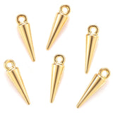 40pcs 6Color Conical shape Charms Round Pendant For Bracelets Necklace Jewelry Making DIY Handmade Alloy accessories 14.5x4mm