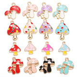 10Pcs 6 Color mushroom Charms Diy Findings Keychain Bracelets Pendant For Jewelry Making