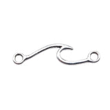 30Pcs/Lot 31x8mm Wave Connector Charms For DIY Jewelry Making Antique Silver Color Zinc Alloy Charms Jewelry Findings