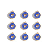 10pcs 3 styles Enamel heart-shaped Charm for Earring Keychain Necklace Pendant DIY Jewelry Accessories 14*12mm W489