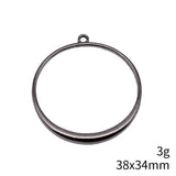 10pcs 38x34mm 5 Colors Simple And Elegant Design Circular Pendant For DIY Jewelry Making