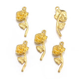 10 pcs 7 colors rose Charms for Keychain Earrings Pendants DIY Jewelry Making Accessories Findings 10*26mm Q278