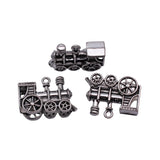 2pcs 27x21x9mm 4 Colors 3D Steam Locomotive Charms Train Pendant For DIY Jewelry Making