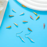 40pcs 6Color Conical shape Charms Round Pendant For Bracelets Necklace Jewelry Making DIY Handmade Alloy accessories 14.5x4mm