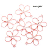 40pcs 11 colors flower petal Zinc alloy Charms for Jewelry Making Fashion Earrings Pendants Necklaces Bracelet Accessories DIY