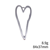 2pcs 84x37mm 5 Colors Hollow Heart Charms For DIY Jewelry Making