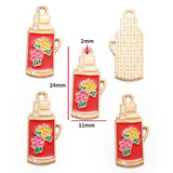 10pcs Vintage Enamel Cup Phonograph Bicycle Charms For Jewelry Making Handmade DIY Necklaces Pendants Bracelets Accessories W404