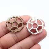 10pcs 30x30mm 2 Colors Antique Bronze Color Antique Silver Color Gear Charms For DIY Jewelry Making