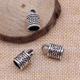 4 tapones de borlas de 16 x 10 x 10 mm, 2 colores, para hacer joyas hechas a mano.