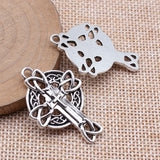 10pcs 24x37mm 2 Colors Antique Silver Color Antique Gold Color Celtic Knot Cross Charms For DIY Jewelry Making