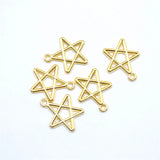 30pcs Antique Silver Plated star Charms Pendant:DIY for bracelet necklace 16*13mm L335