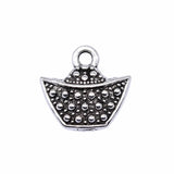10pcs 14x13mm 2 Colors Antique Silver Color Antique Gold Color Ingots Charms For DIY Jewelry Making