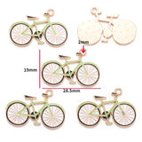 10pcs Vintage Enamel Cup Phonograph Bicycle Charms For Jewelry Making Handmade DIY Necklaces Pendants Bracelets Accessories W404