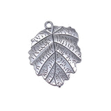 2pcs 50x35mm 2 Colors Antique Bronze Color Antique Silver Color Leaf Charms For DIY Jewelry Making